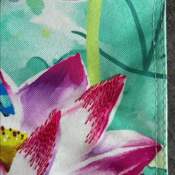 NWT - Evergreen appliqué Garden Flag - Dragonfly with Lotus flower - Picture 4 of 5